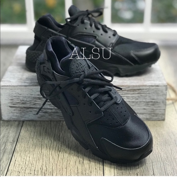 Nike Air Huarache Run Black AUTHENTIC - Picture 2 of 7